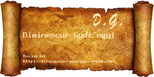 Diminescur Gyöngyi névjegykártya