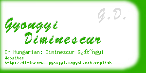gyongyi diminescur business card